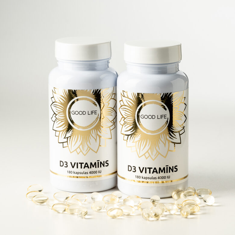 2GB. D3 VITAMĪNS (kopā 360 kapsulas 4000IU)