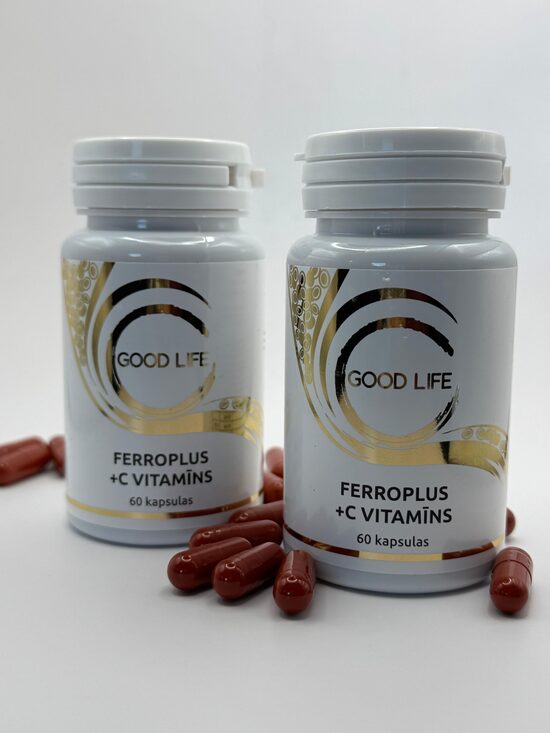 2GB. FERROPLUS +C VITAMĪNS (120 kapsulas)