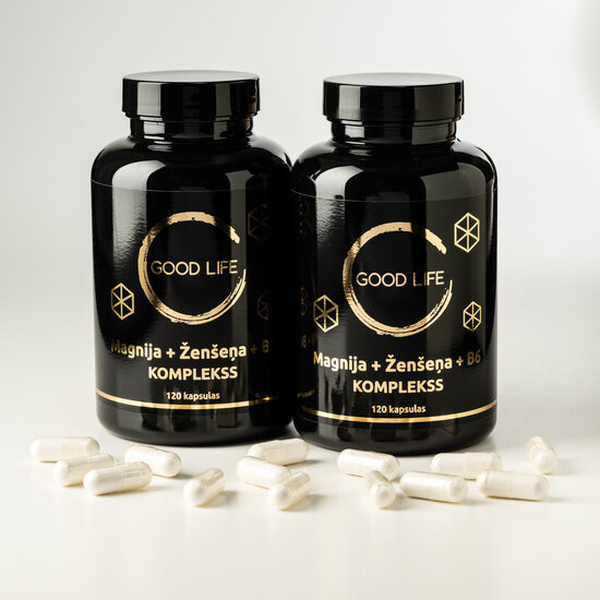 2gb. Magnija + Ženšeņa + B6 komplekss (240 kapsulas)